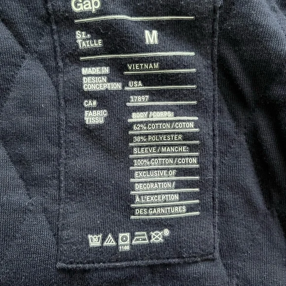 Gap quilted zip up sweatshirt M - Picture 3 of 4